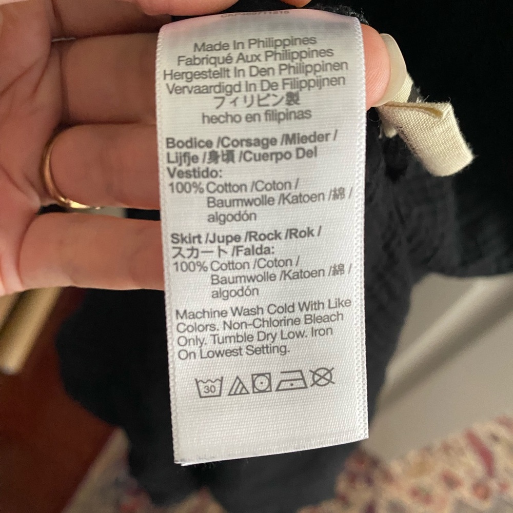 Madewell Black Cotton Square Neck Sleeveless Midi Dress - Picture 7 of 7
